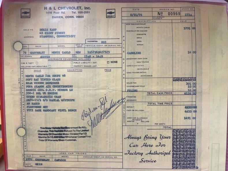 1976 Chevrolet Monte Carlo