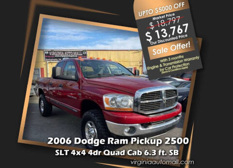 2006 Dodge Ram Pickup 2500 for sale at Virginia Auto Mall in Woodford VA
