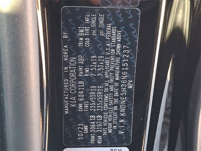 2022 Kia Carnival SX