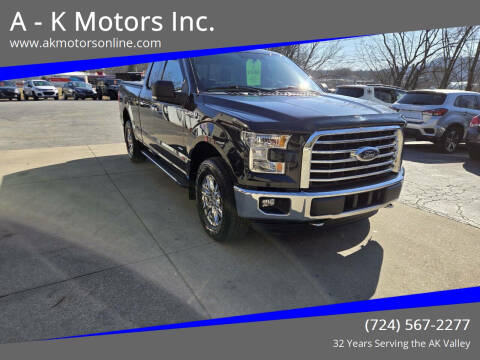 2015 Ford F-150 for sale at A - K Motors Inc. in Vandergrift PA