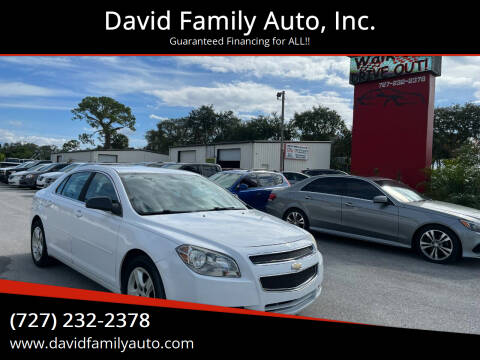 2012 Chevrolet Malibu for sale at David Family Auto, Inc. in New Port Richey FL