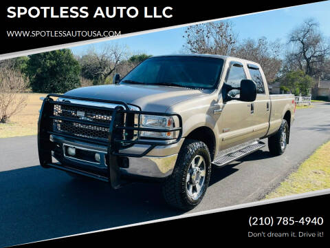 2006 Ford F-250 Super Duty for sale at SPOTLESS AUTO LLC in San Antonio TX