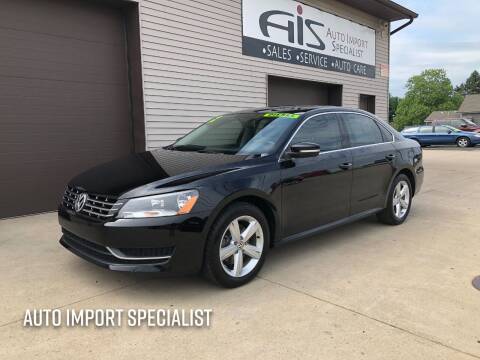 2012 Volkswagen Passat for sale at Auto Import Specialist LLC in South Bend IN