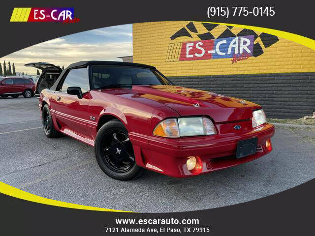 1989 Ford Mustang for sale at Escar Auto - 9809 Montana Ave Lot in El Paso TX