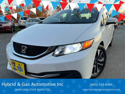 2015 Honda Civic for sale at Hybrid & Gas Automotive Inc in Aberdeen MD