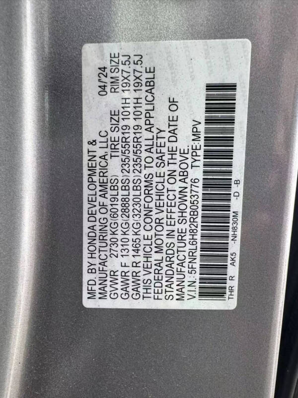 2024 Honda Odyssey Touring