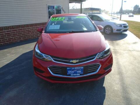 2016 Chevrolet Cruze for sale at DISCOVER AUTO SALES in Racine WI