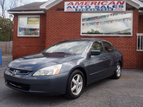 2003 Honda Accord for sale at AMERICAN AUTO SALES LLC in Austell GA
