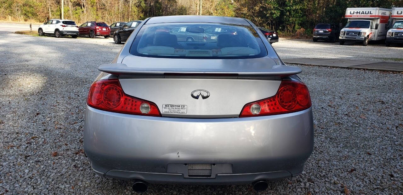 2004 INFINITI G35 for sale at Hix Motor Co in Jacksonville, NC