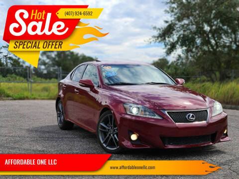 2013 Lexus IS 250 for sale at AFFORDABLE ONE LLC in Orlando FL