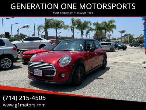 2015 MINI Hardtop 4 Door for sale at GENERATION ONE MOTORSPORTS in La Habra CA