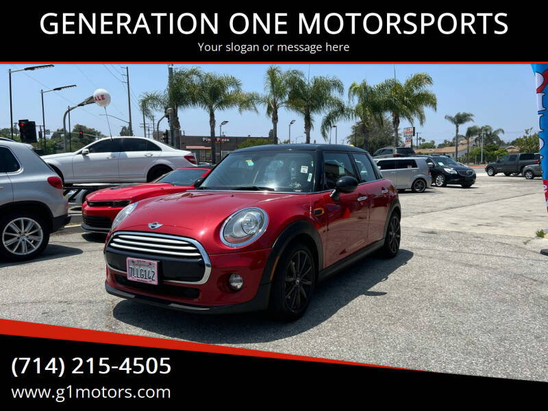2015 MINI Hardtop 4 Door for sale at GENERATION ONE MOTORSPORTS in La Habra CA