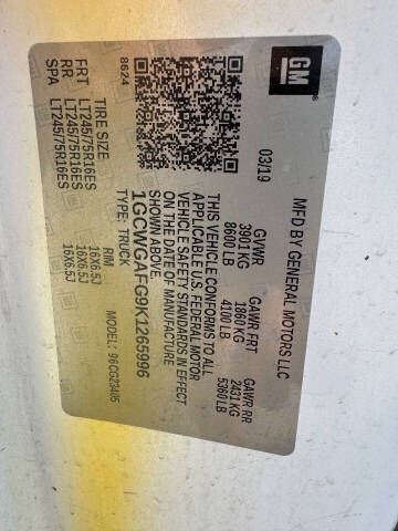 2019 Chevrolet Express 2500