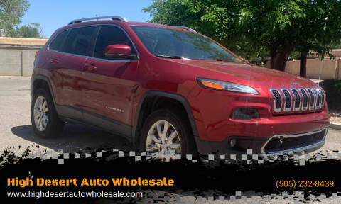 2015 Jeep Cherokee for sale at High Desert Auto Wholesale in Albuquerque NM