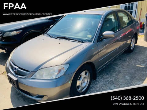 2004 Honda Civic for sale at FPAA in Fredericksburg VA