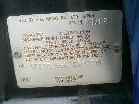 2003 Subaru Impreza WRX