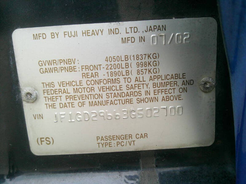 2003 Subaru Impreza WRX