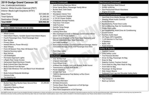 2019 Dodge Grand Caravan SE