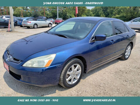 2003 Honda Accord for sale at Your Choice Autos - Crestwood in Crestwood IL