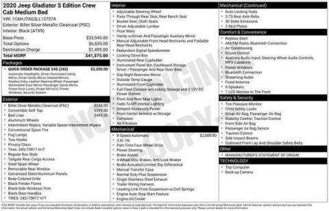 2020 Jeep Gladiator Sport