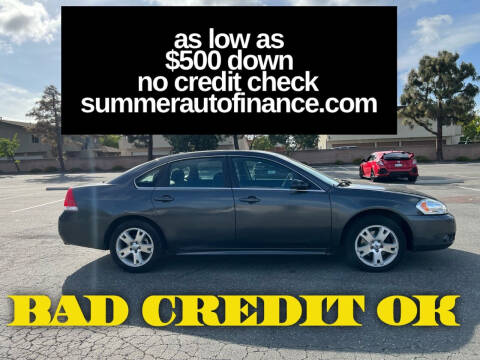 2013 Chevrolet Impala for sale at SUMMER AUTO FINANCE in Costa Mesa CA