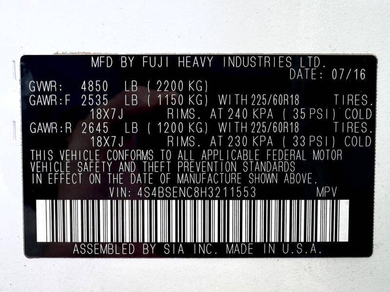 2017 Subaru Outback 3.6R Limited