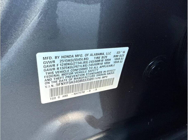 2016 Honda Pilot EX