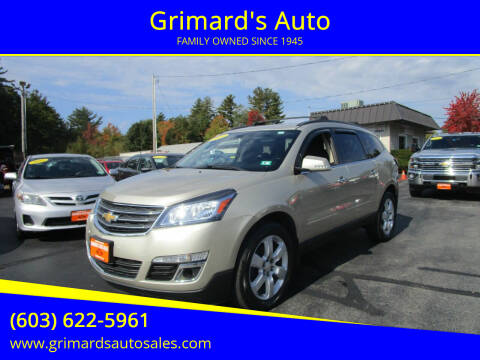 2016 Chevrolet Traverse for sale at Grimard's Auto in Hooksett NH