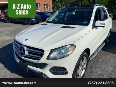 2016 Mercedes-Benz GLE for sale at A-Z Auto Sales in Newport News VA