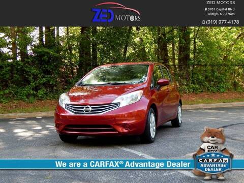 2016 Nissan Versa Note for sale at Zed Motors in Raleigh NC
