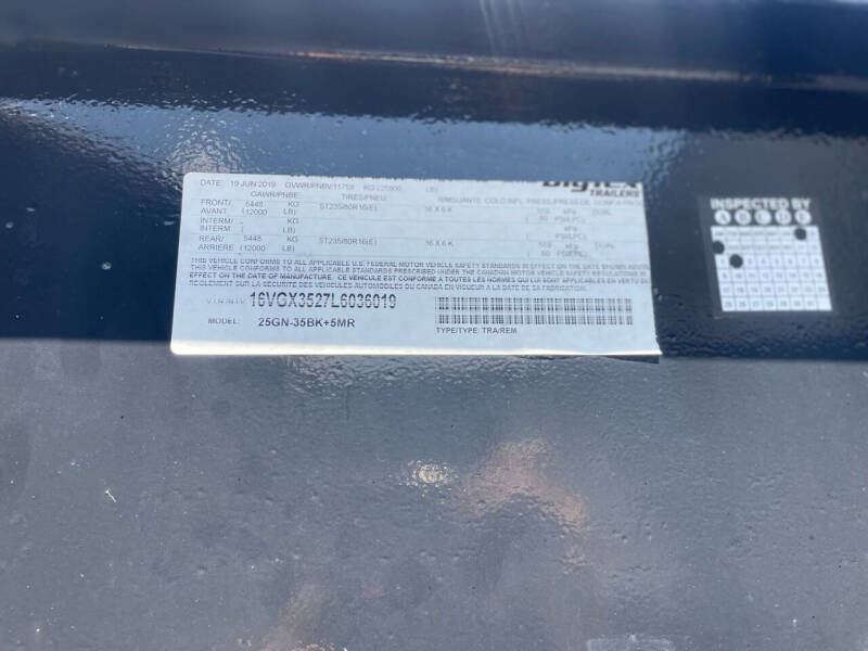 2020 Big Tex Trailer 25GN