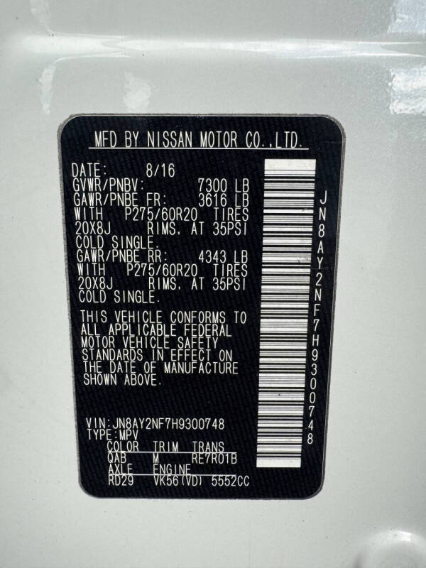 2017 Nissan Armada Platinum