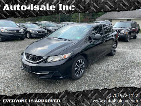 2013 Honda Civic for sale at Auto4sale Inc in Mount Pocono PA