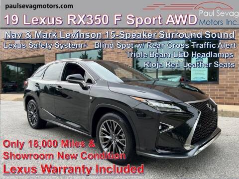 2019 Lexus RX 350 for sale at Paul Sevag Motors Inc in West Chester PA