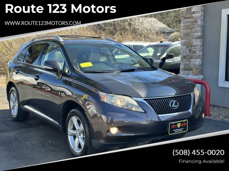 2010 Lexus RX 350 for sale at Route 123 Motors in Norton MA