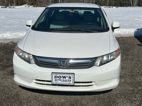 2012 Honda Civic for sale at DOW'S AUTO SALES in Palmyra ME