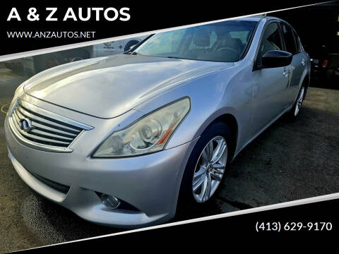 2011 Infiniti G25 Sedan for sale at A & Z AUTOS in Westfield MA