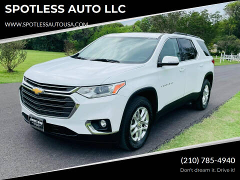 2019 Chevrolet Traverse for sale at SPOTLESS AUTO LLC in San Antonio TX