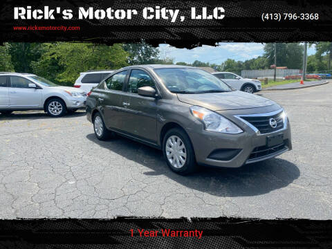 2016 Nissan Versa for sale at Rick's Motor City, LLC in Springfield MA