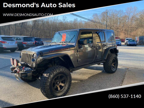 2016 Jeep Wrangler Unlimited for sale at Desmond's Auto Sales in Colchester CT