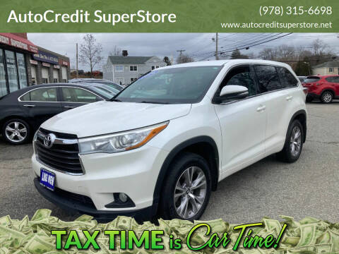 2016 Toyota Highlander for sale at AutoCredit SuperStore in Lowell MA