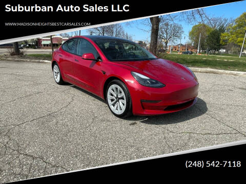 2021 Tesla Model 3 for sale at Suburban Auto Sales LLC in Madison Heights MI