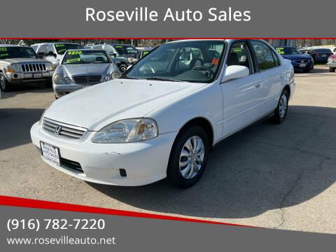 2000 Honda Civic for sale at Roseville Auto Sales in Roseville CA