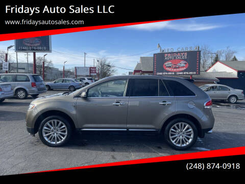 2012 Lincoln MKX for sale at Fridays Auto Sales LLC in Pontiac MI