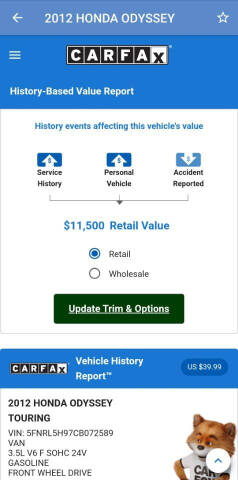 2012 Honda Odyssey for sale at U.S. Auto Group in Chicago IL