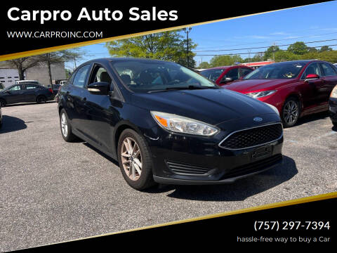 2016 Ford Focus for sale at Carpro Auto Sales in Chesapeake VA