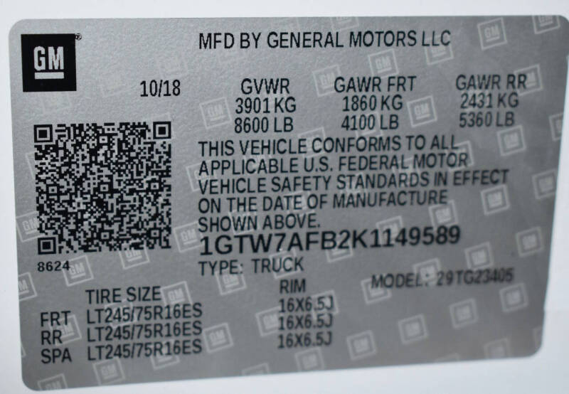 2019 GMC Savana 2500