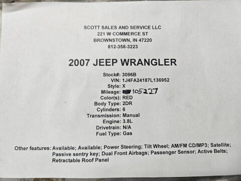 2007 Jeep Wrangler X