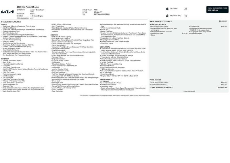 2020 Kia Forte GT Line