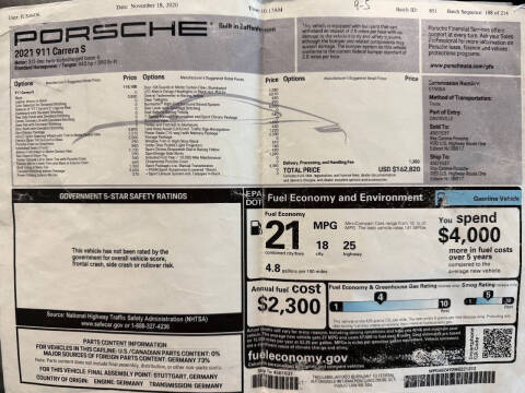 2021 Porsche 911 Carrera S